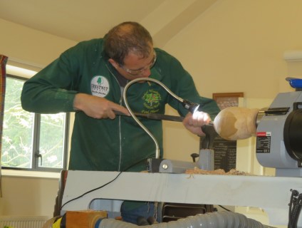 Paul hollowing the vase